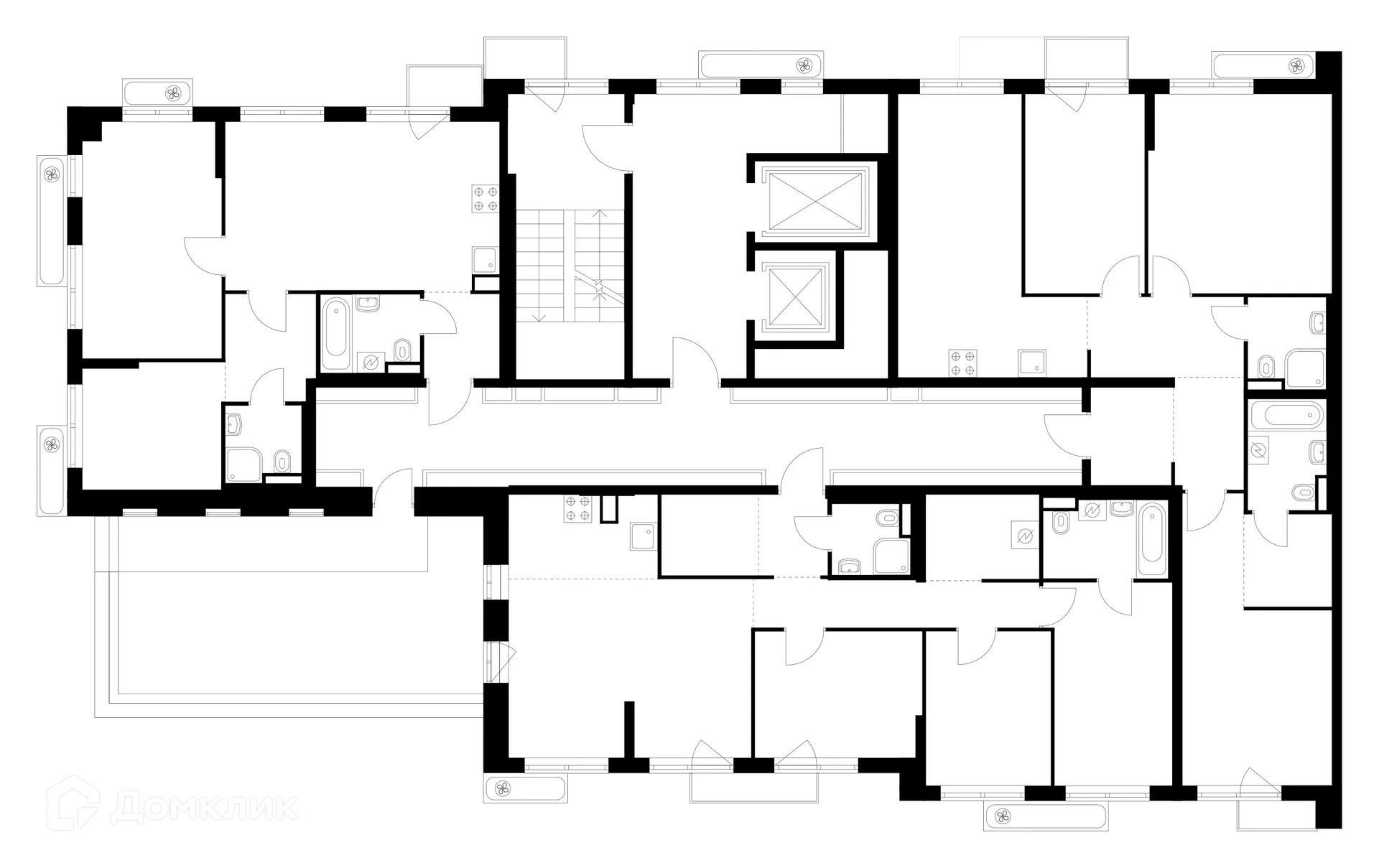 Планировка 2-комнатной квартиры 58.8 м² в ЖК Саларьево парк, г. Москва — фото 2