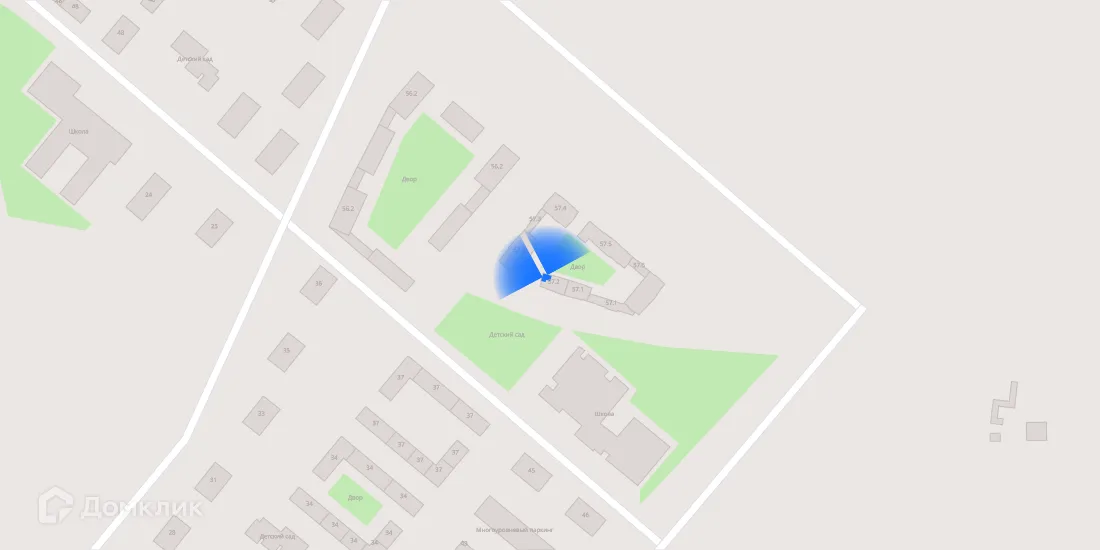 Планировка 2-комнатной квартиры 58.8 м² в ЖК Саларьево парк, г. Москва — фото 3