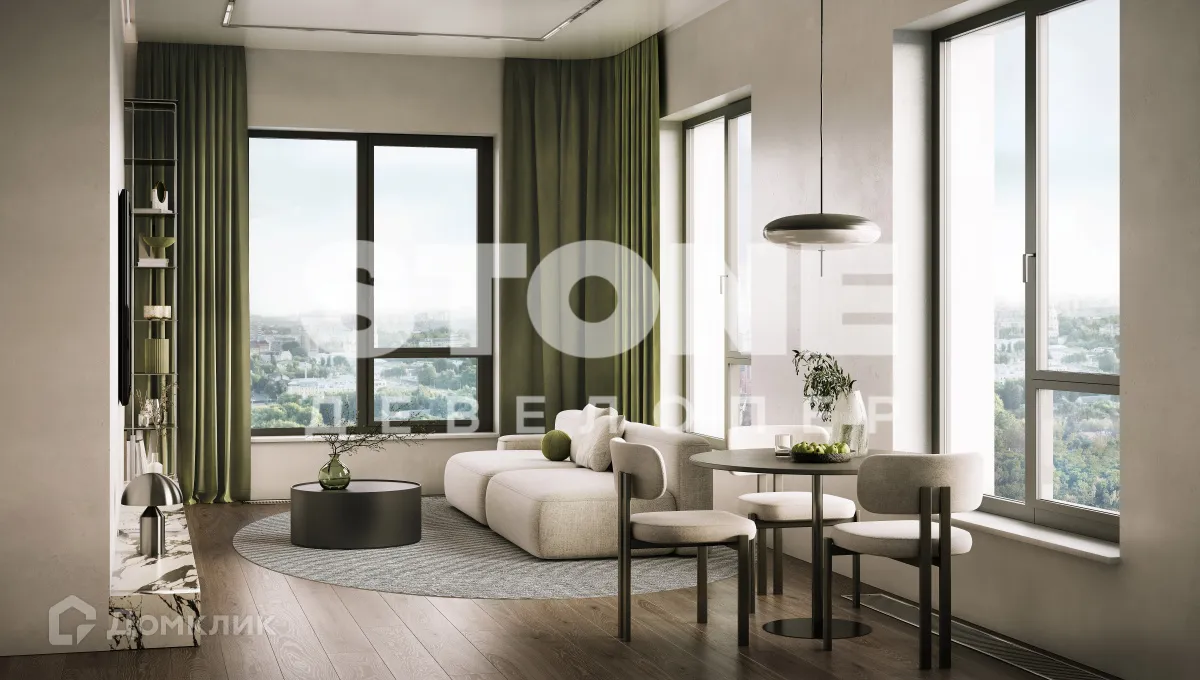 Планировка 1-комнатной квартиры 42.4 м² в ЖК SOKOLNIKI (Сокольники), г. Москва — фото 4