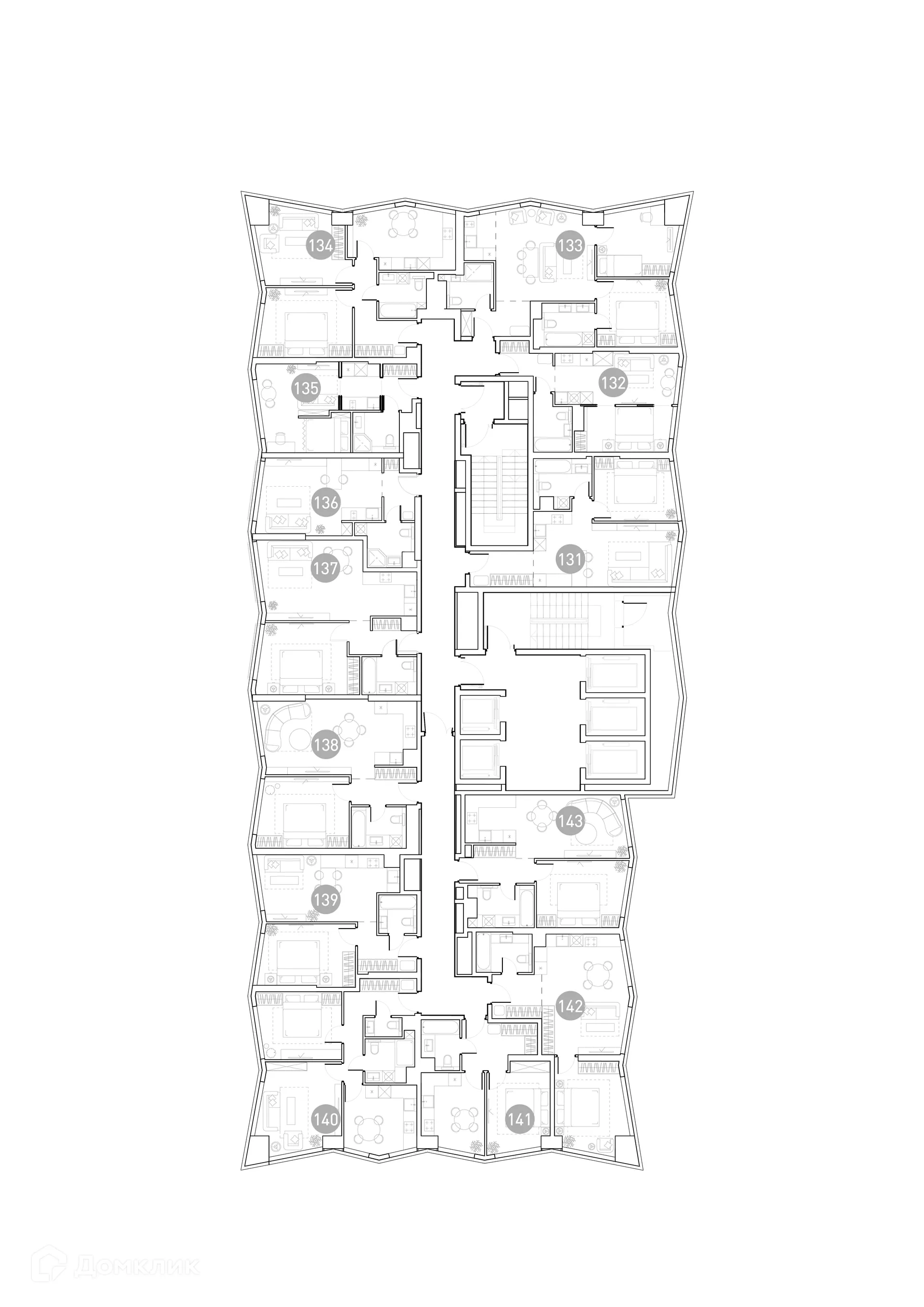 Планировка 1-комнатной квартиры 33.49 м² в УНО.Горбунова, г. Москва — фото 3