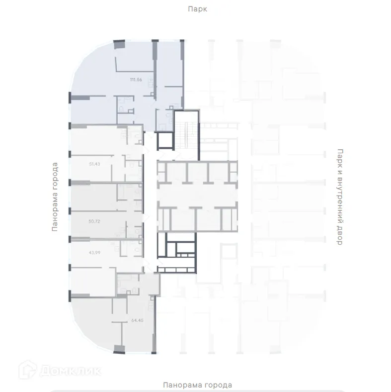 Планировка 1-комнатной квартиры 57.19 м² в Солос, г. Москва — фото 2