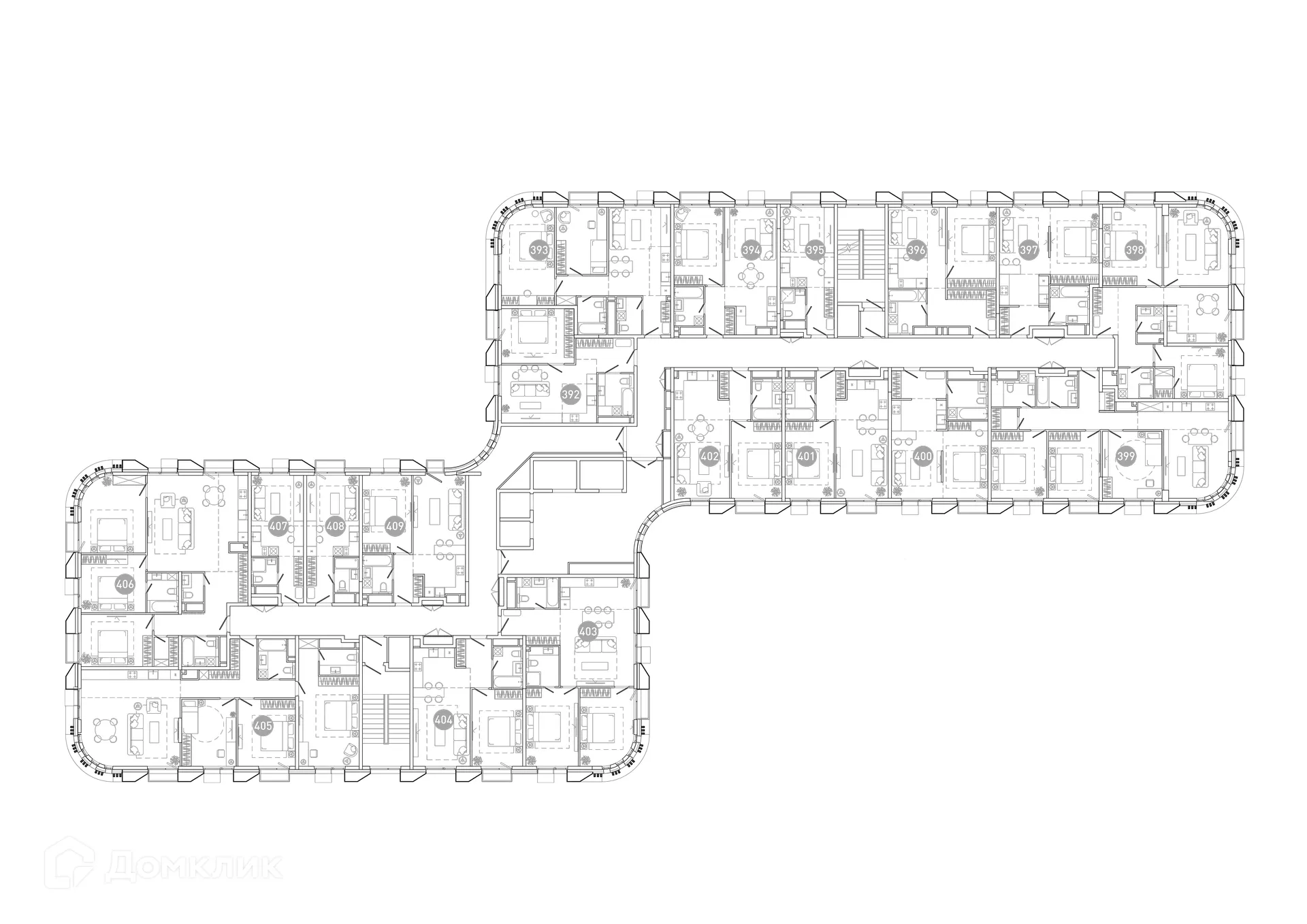 Планировка 4-комнатной квартиры 107.2 м² в ЖК UNO Соколиная гора, г. Москва — фото 3