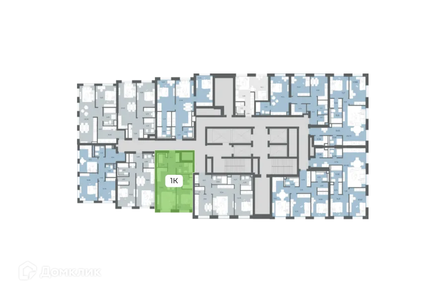Планировка 1-комнатной квартиры 51.63 м² в УЛЬТИМА Сити, г. Москва — фото 2