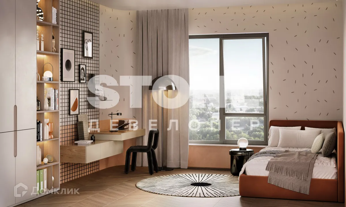 Планировка 1-комнатной квартиры 40.8 м² в ЖК SOKOLNIKI (Сокольники), г. Москва — фото 3