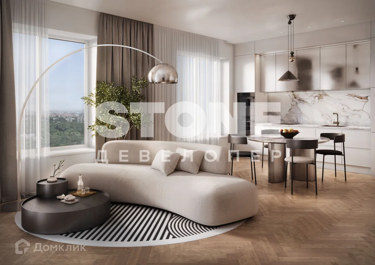 Планировка 1-комнатной квартиры 40.8 м² в ЖК SOKOLNIKI (Сокольники), г. Москва — фото 7