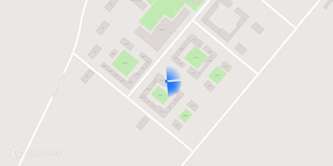 Планировка 3-комнатной квартиры 67.4 м² в ЖК Саларьево парк, г. Москва — фото 3