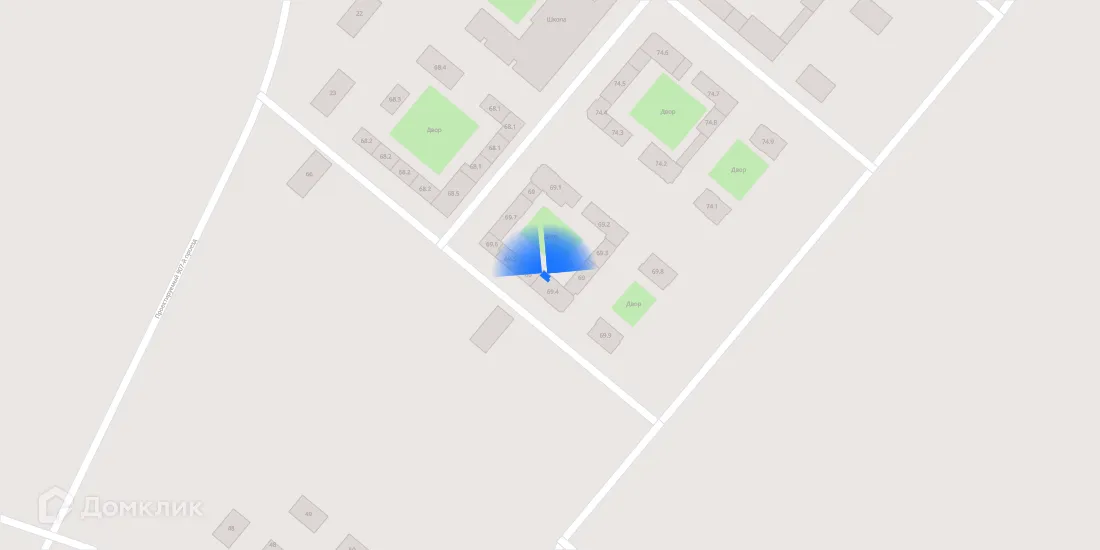 Планировка 3-комнатной квартиры 72.4 м² в ЖК Саларьево парк, г. Москва — фото 3