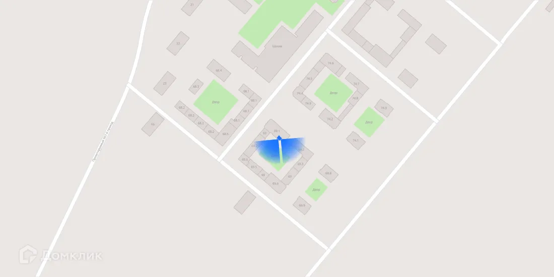 Планировка 2-комнатной квартиры 57.5 м² в ЖК Саларьево парк, г. Москва — фото 3