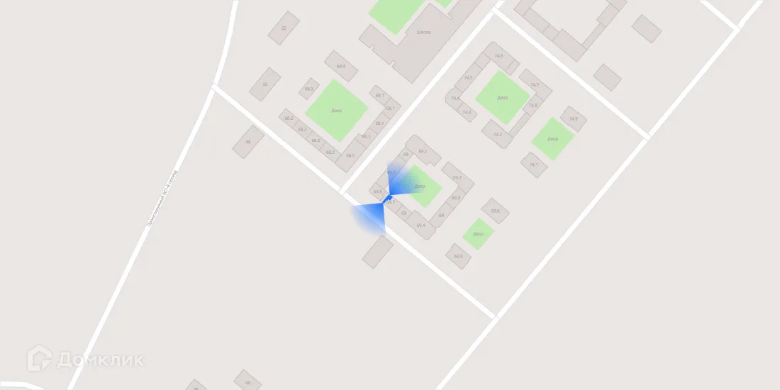 Планировка 2-комнатной квартиры 64.8 м² в ЖК Саларьево парк, г. Москва — фото 3