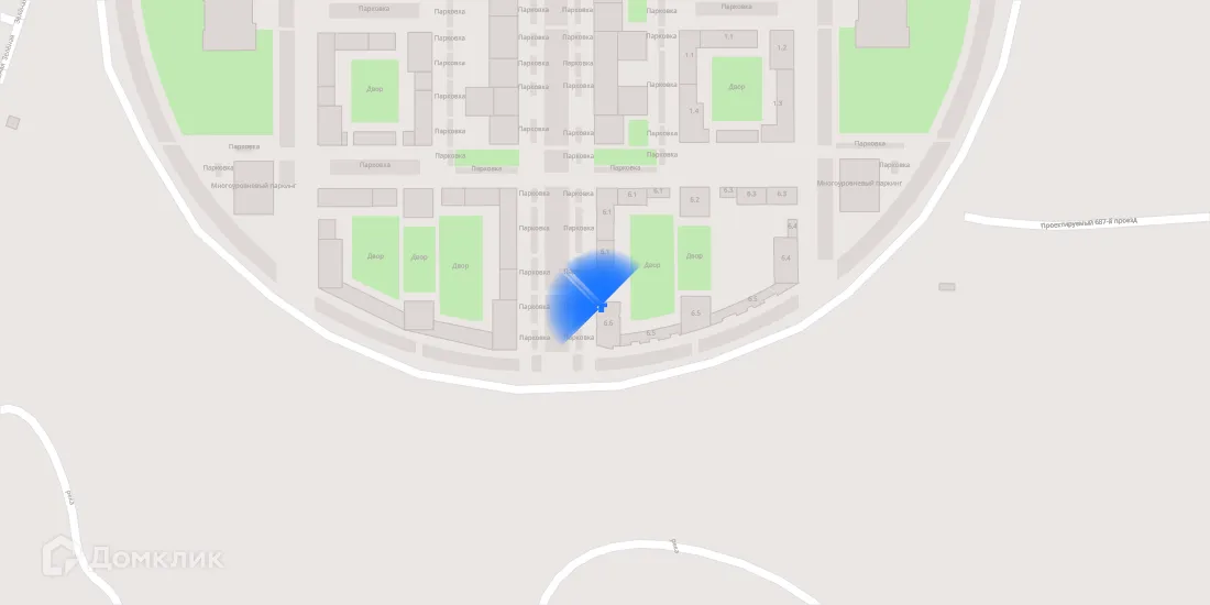 Планировка 2-комнатной квартиры 54.7 м² в ЖК Зелёный парк, г. Москва — фото 4