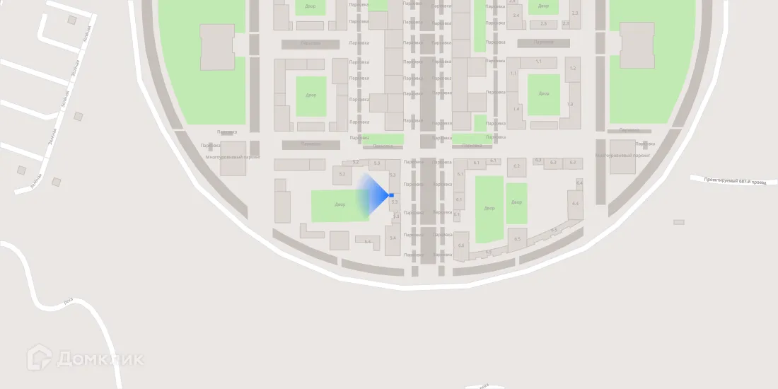 Планировка 1-комнатной квартиры 34.6 м² в ЖК Зелёный парк, г. Москва — фото 3