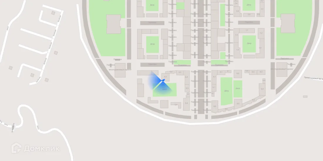 Планировка 2-комнатной квартиры 50.2 м² в ЖК Зелёный парк, г. Москва — фото 3