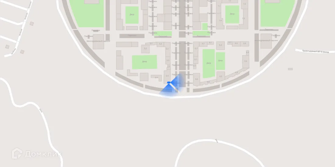 Планировка 2-комнатной квартиры 63.7 м² в ЖК Зелёный парк, г. Москва — фото 2