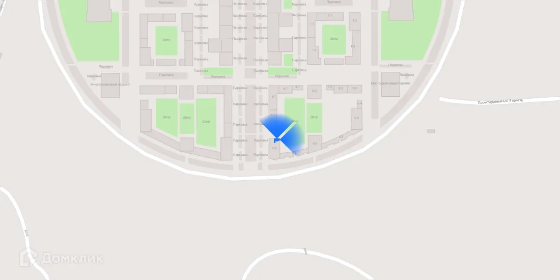 Планировка 3-комнатной квартиры 79.5 м² в ЖК Зелёный парк, г. Москва — фото 4