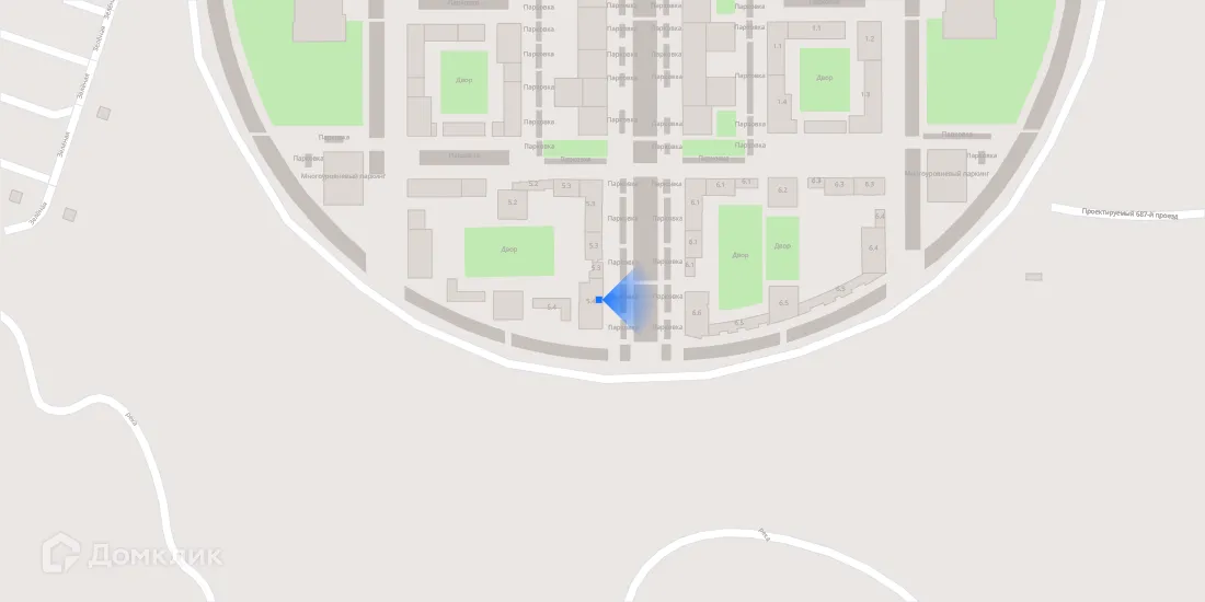 Планировка 1-комнатной квартиры 40.4 м² в ЖК Зелёный парк, г. Москва — фото 3