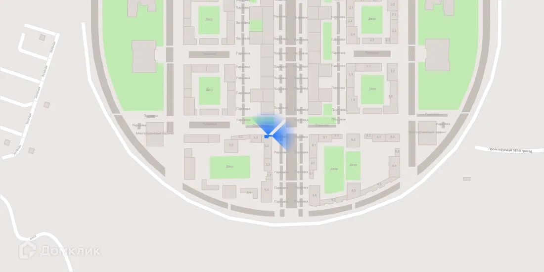 Планировка 3-комнатной квартиры 76.9 м² в ЖК Зелёный парк, г. Москва — фото 3