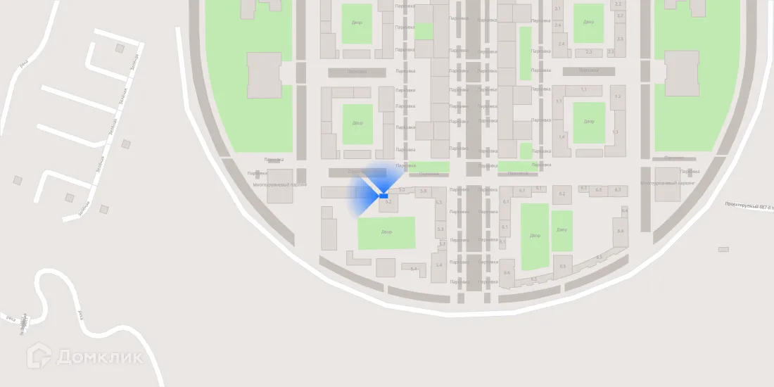 Планировка 3-комнатной квартиры 75.3 м² в ЖК Зелёный парк, г. Москва — фото 3