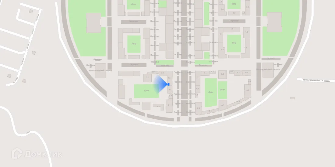 Планировка 2-комнатной квартиры 51.2 м² в ЖК Зелёный парк, г. Москва — фото 3