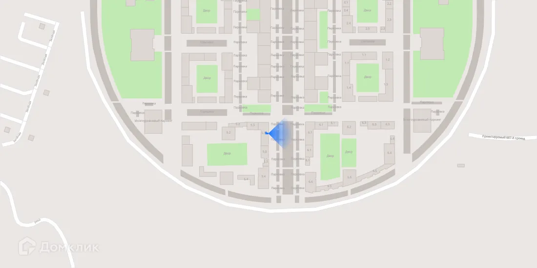 Планировка студии квартиры 28 м² в ЖК Зелёный парк, г. Москва — фото 3