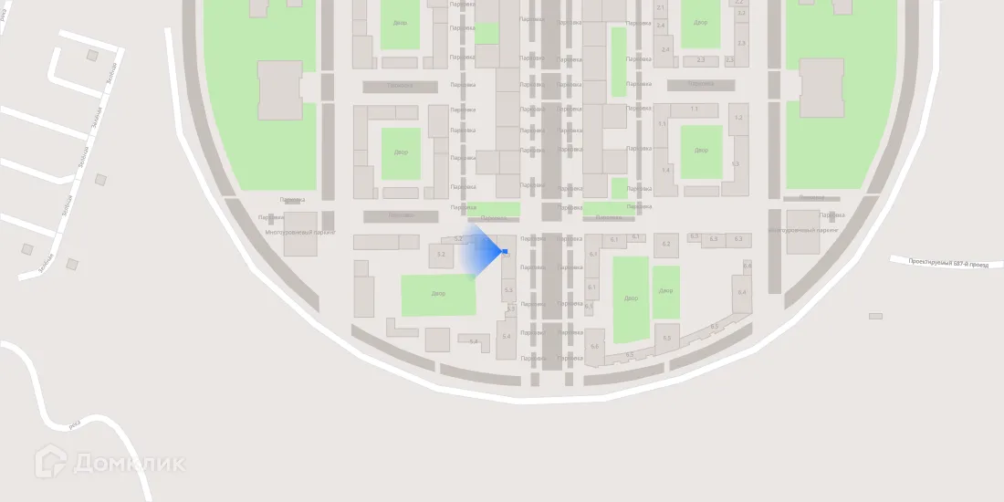 Планировка 1-комнатной квартиры 30.6 м² в ЖК Зелёный парк, г. Москва — фото 3