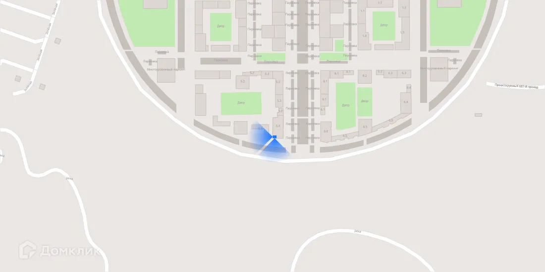 Планировка 2-комнатной квартиры 49.7 м² в ЖК Зелёный парк, г. Москва — фото 3