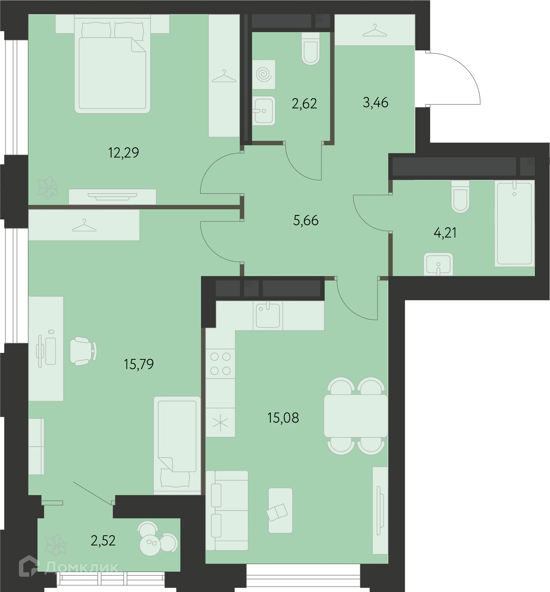 Фото квартиры в ЖК Первый Академ