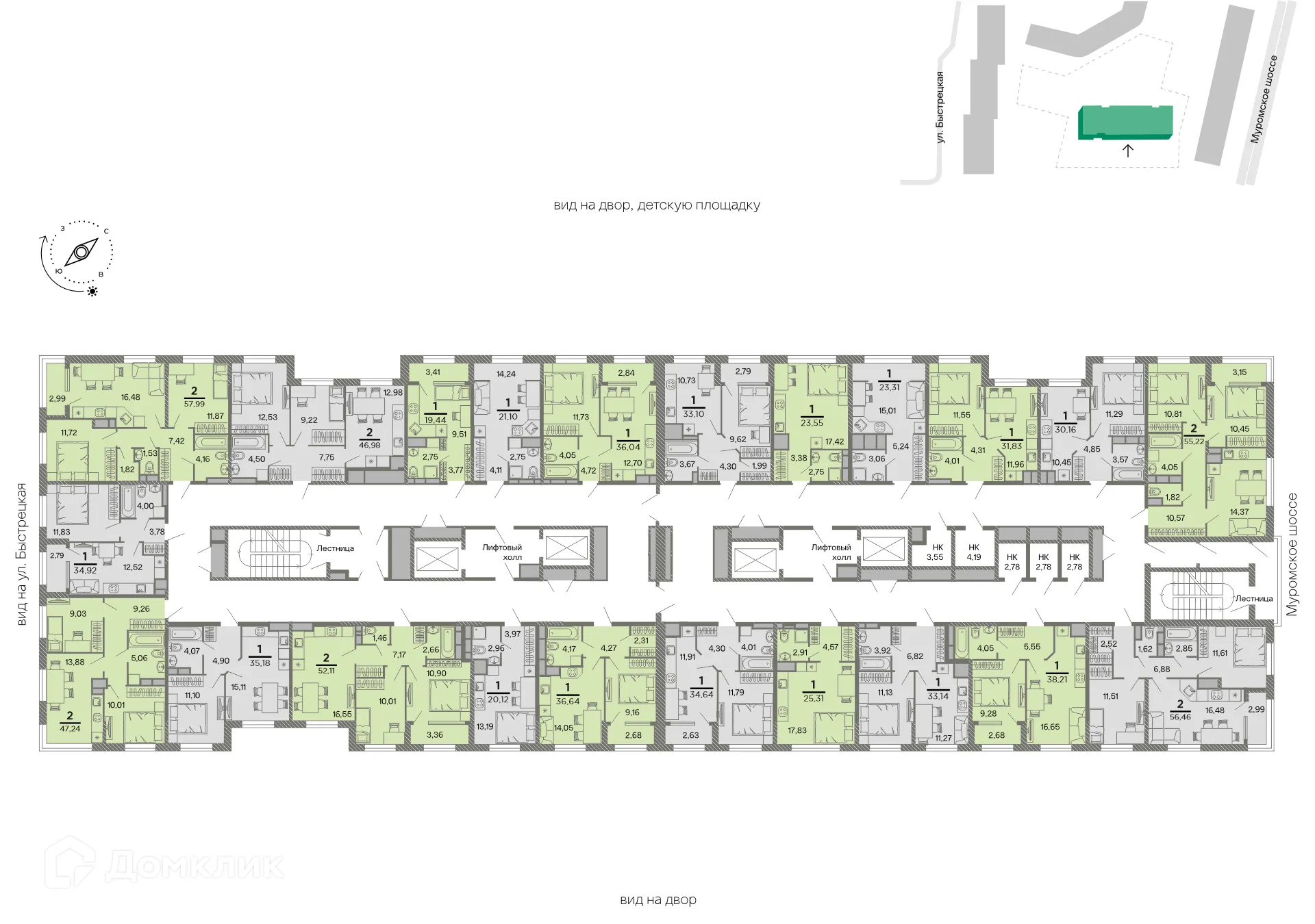 Планировка 1-комнатной квартиры 30.16 м² в Кипарис (Дом на Быстрецкой), г. Рязань — фото 2