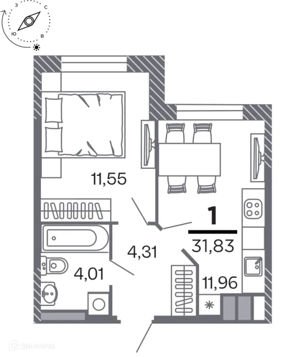 Квартира в Кипарис (Дом на Быстрецкой)