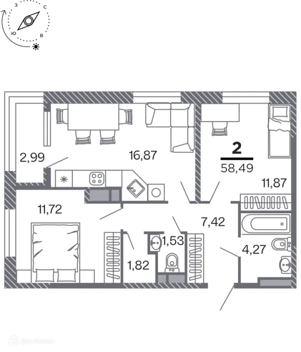 Квартира в Кипарис (Дом на Быстрецкой)