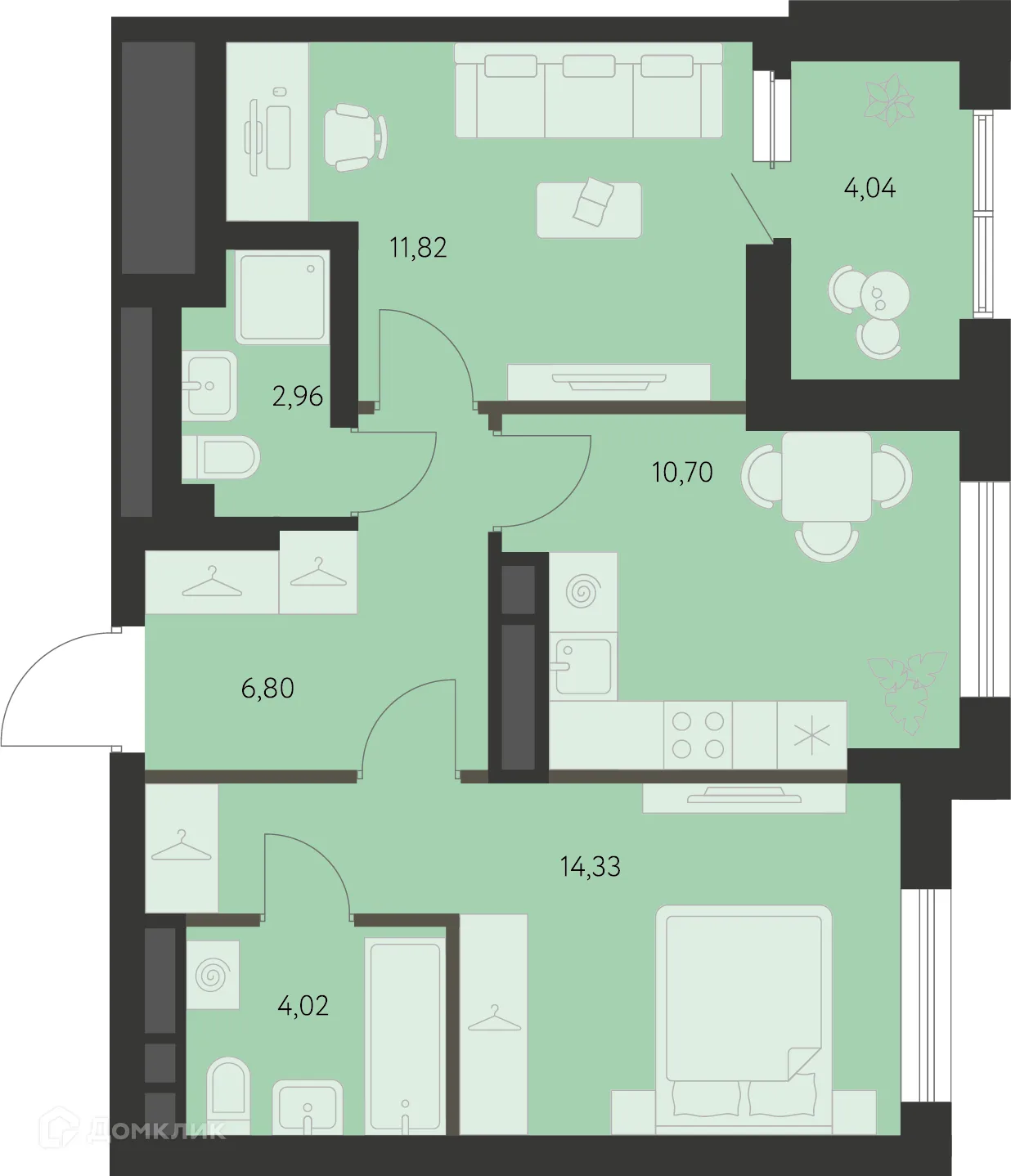 Фото квартиры в ЖК Первый Академ