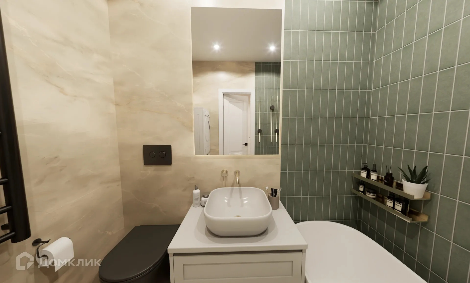 Планировка 1-комнатной квартиры 44.67 м² в «Сердце столицы», г. Майкоп — фото 6