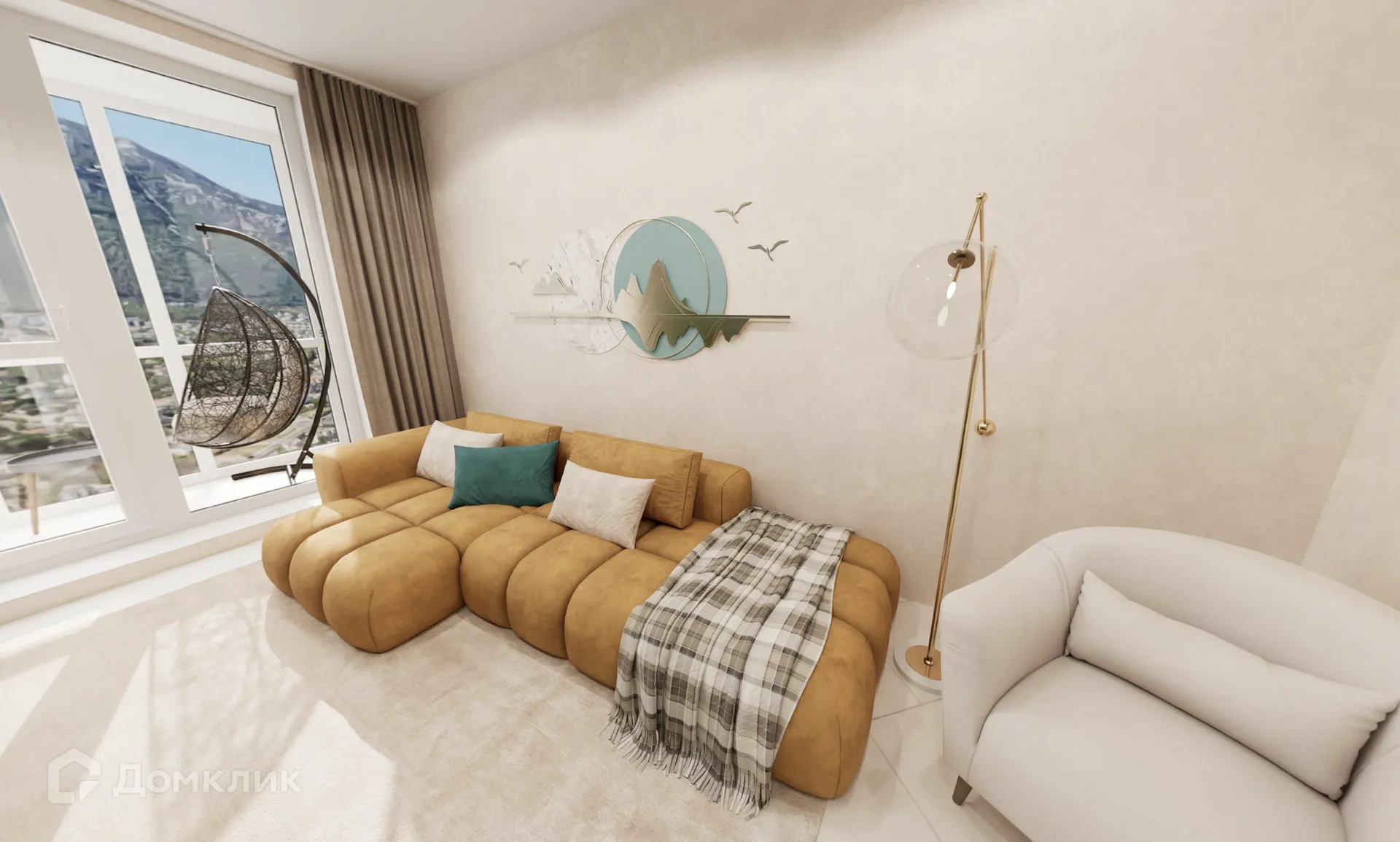 Планировка 1-комнатной квартиры 44.67 м² в «Сердце столицы», г. Майкоп — фото 10