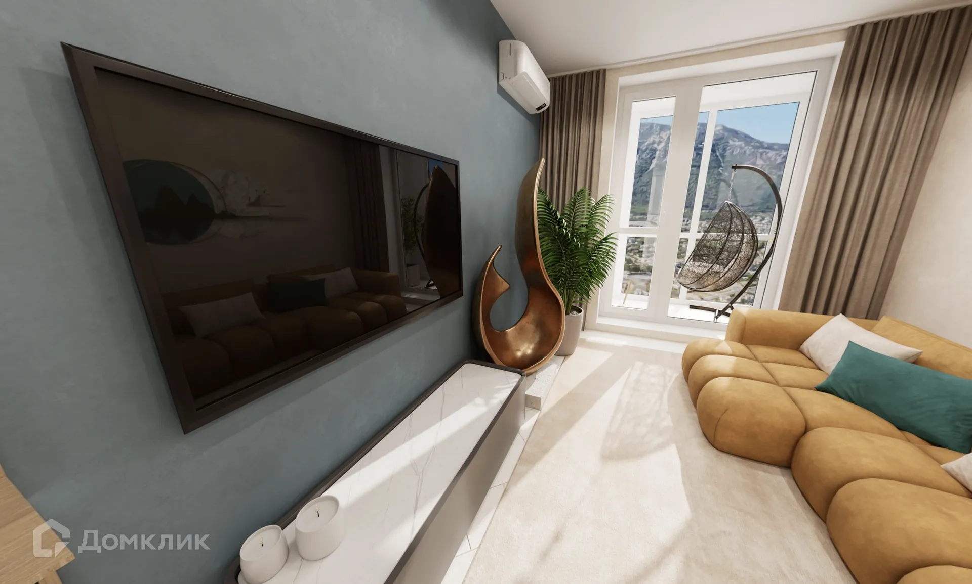 Планировка 1-комнатной квартиры 44.67 м² в «Сердце столицы», г. Майкоп — фото 11