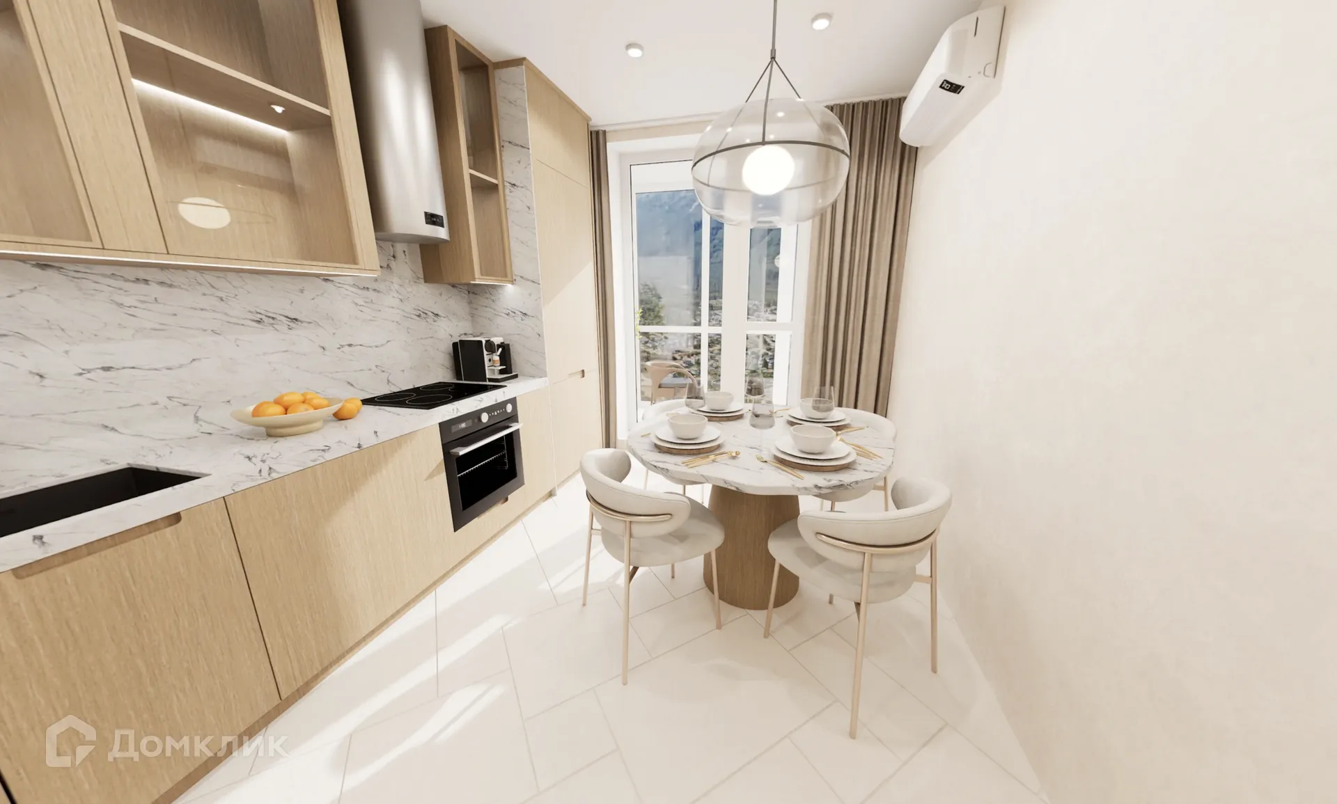 Планировка 1-комнатной квартиры 44.67 м² в «Сердце столицы», г. Майкоп — фото 13