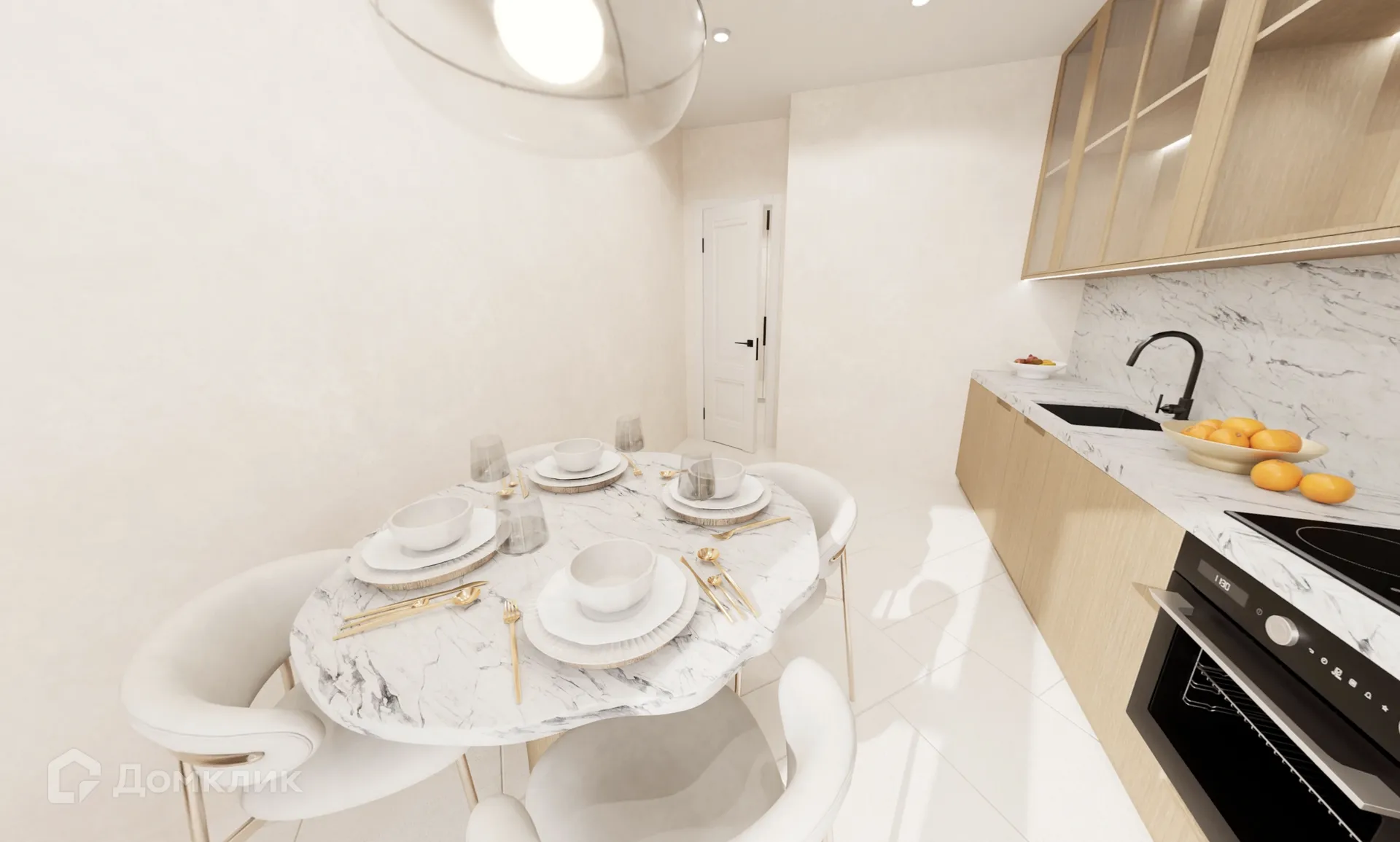 Планировка 1-комнатной квартиры 44.67 м² в «Сердце столицы», г. Майкоп — фото 15