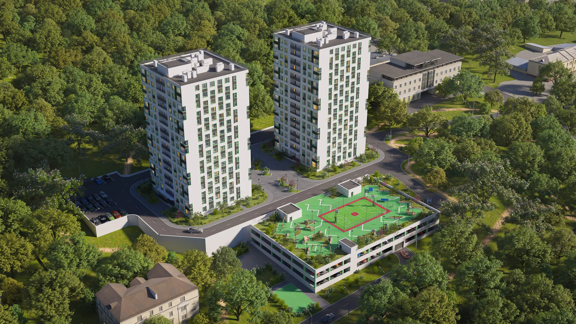 Планировка 1-комнатной квартиры 39.57 м² в ЖК Северное Сияние, г. Мурманск — фото 4