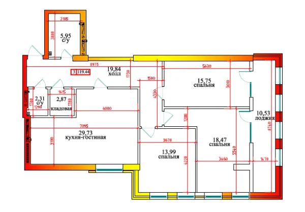 Квартира в ЖК Дом по ул Калинина