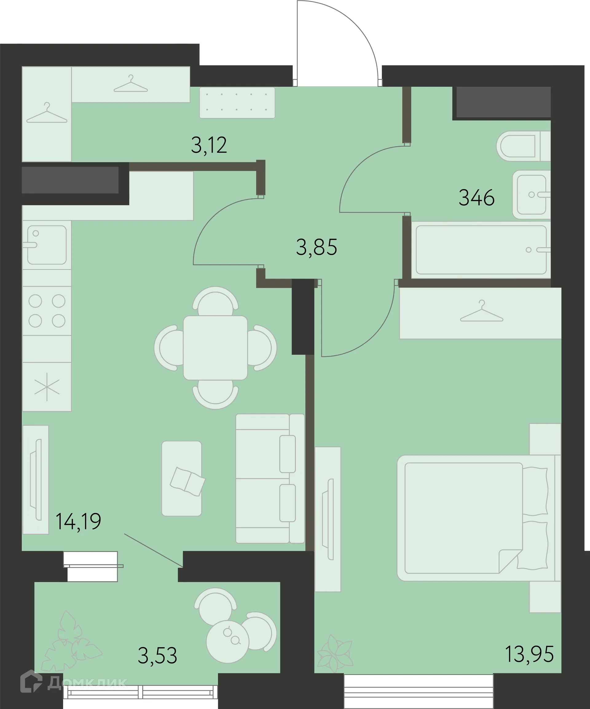 Фото квартиры в ЖК Первый Академ
