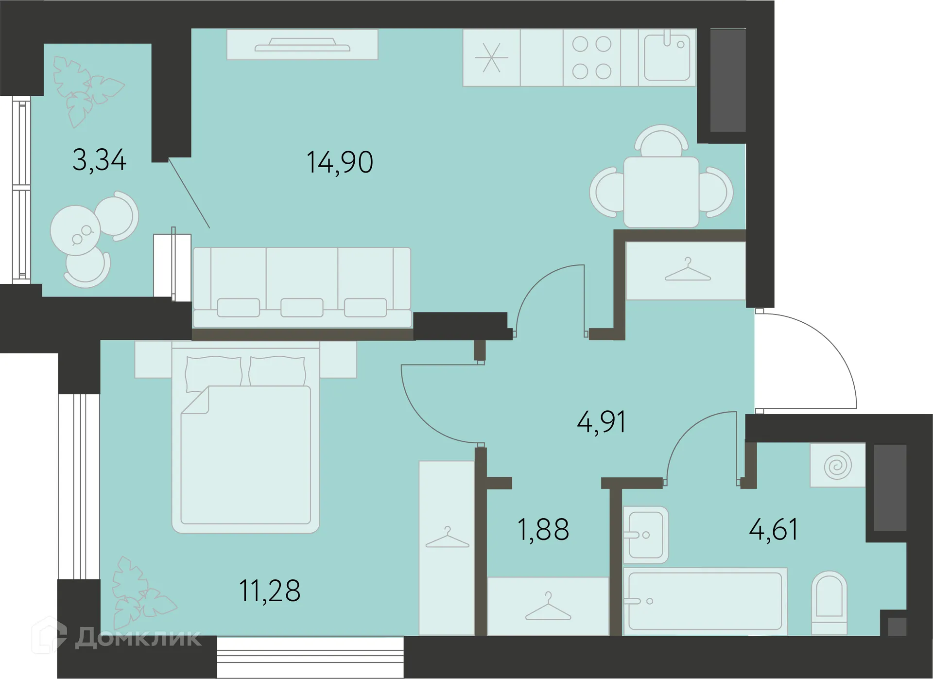 Фото квартиры в ЖК Первый Академ