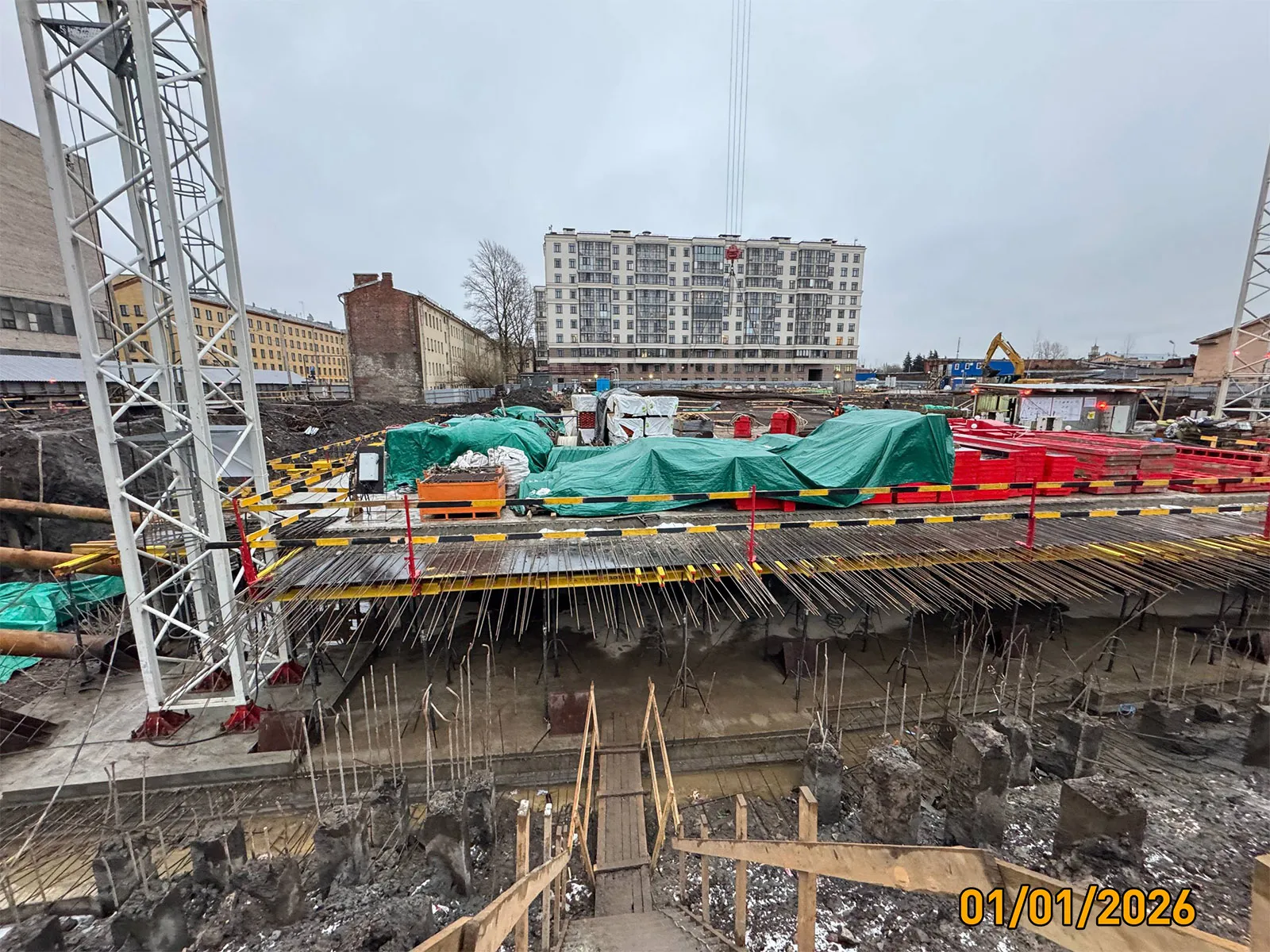 Дом на Курской ход строительства