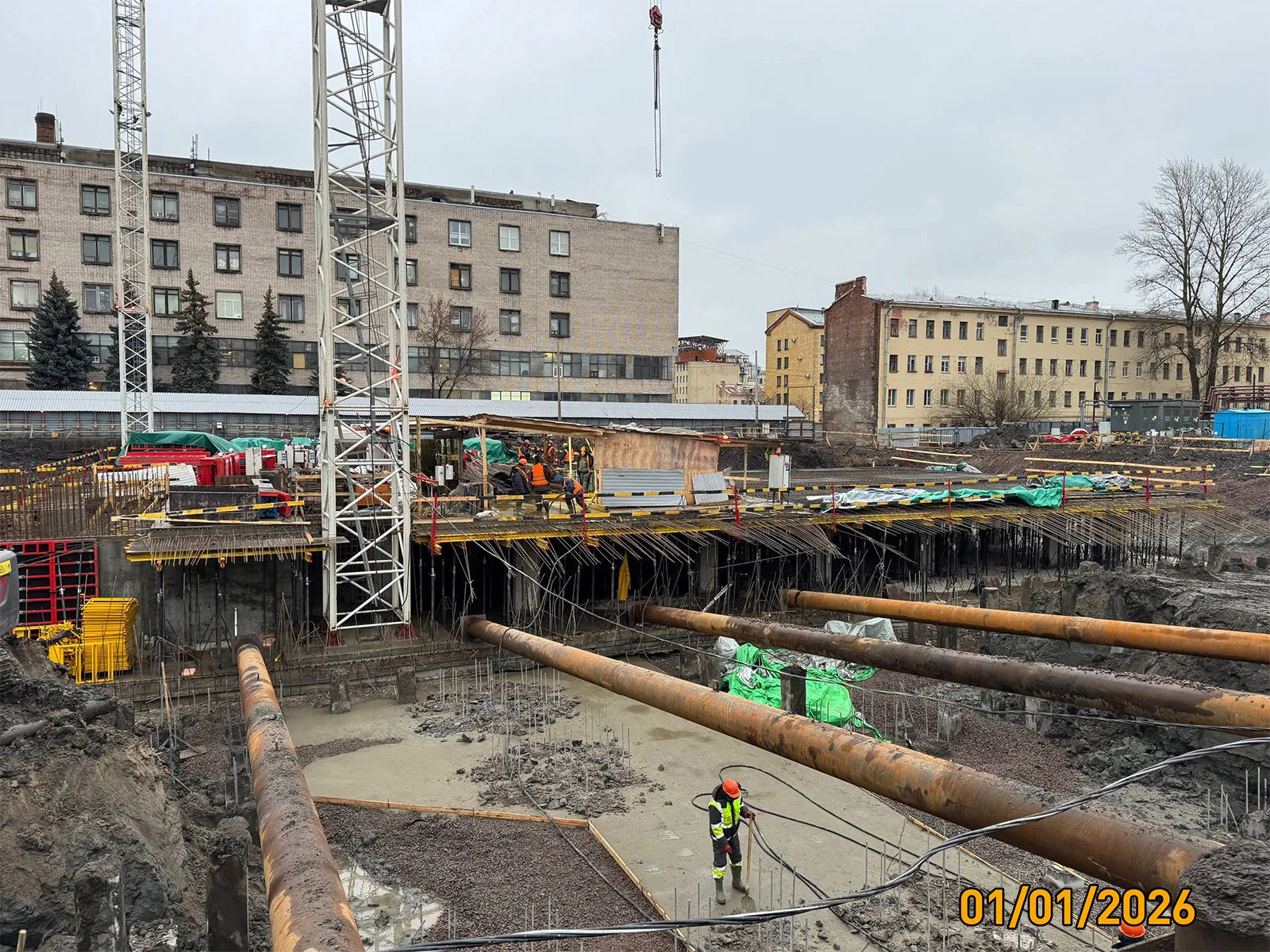 Дом на Курской ход строительства