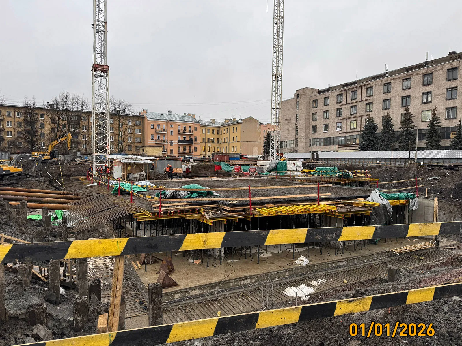 Дом на Курской ход строительства