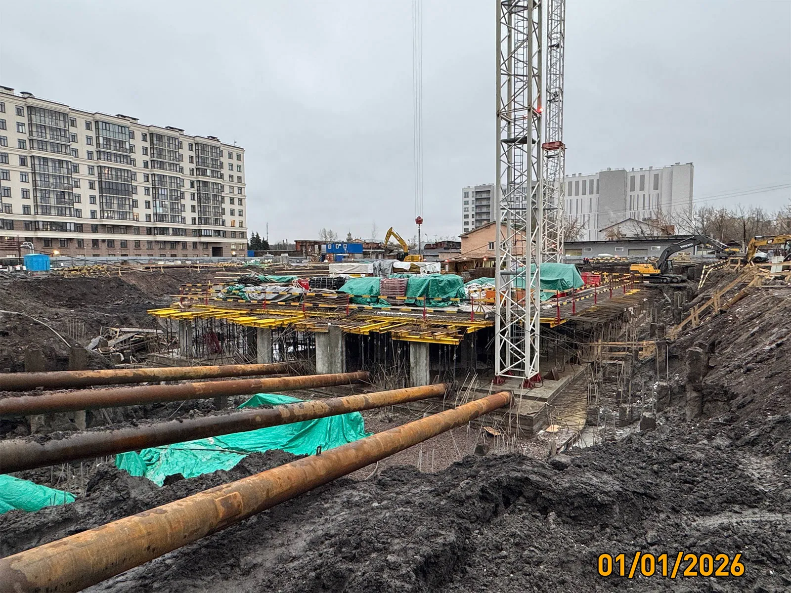 Дом на Курской ход строительства