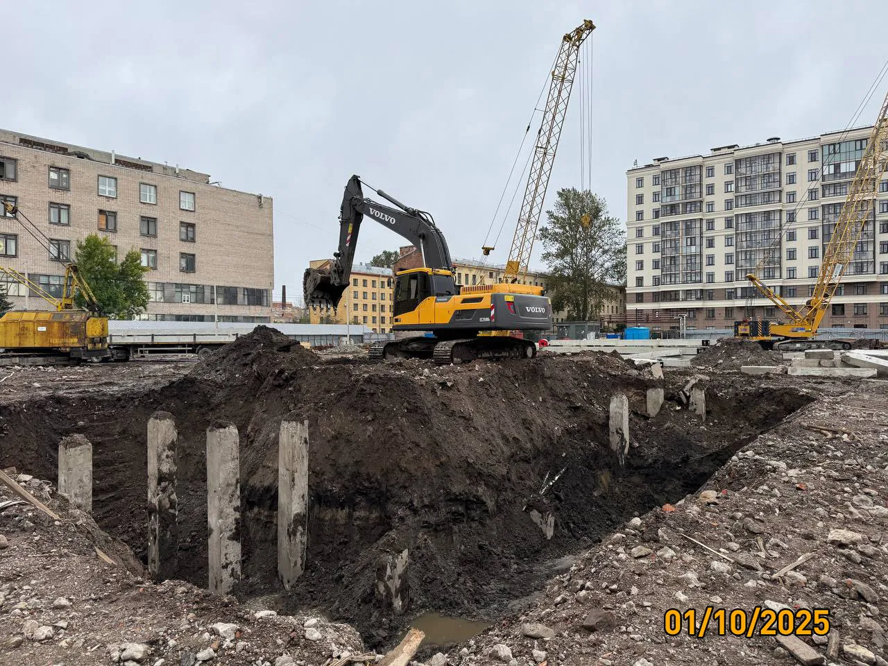 Дом на Курской ход строительства