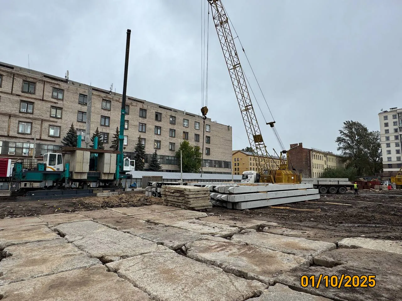 Дом на Курской ход строительства