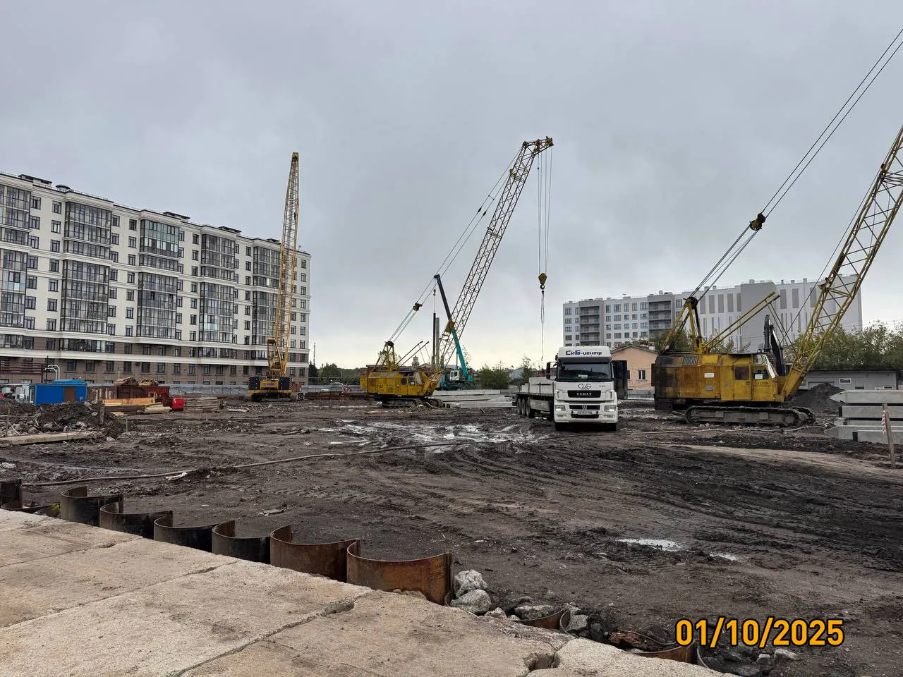 Дом на Курской ход строительства