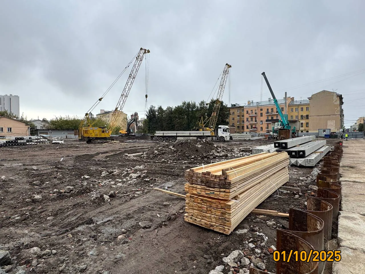 Дом на Курской ход строительства