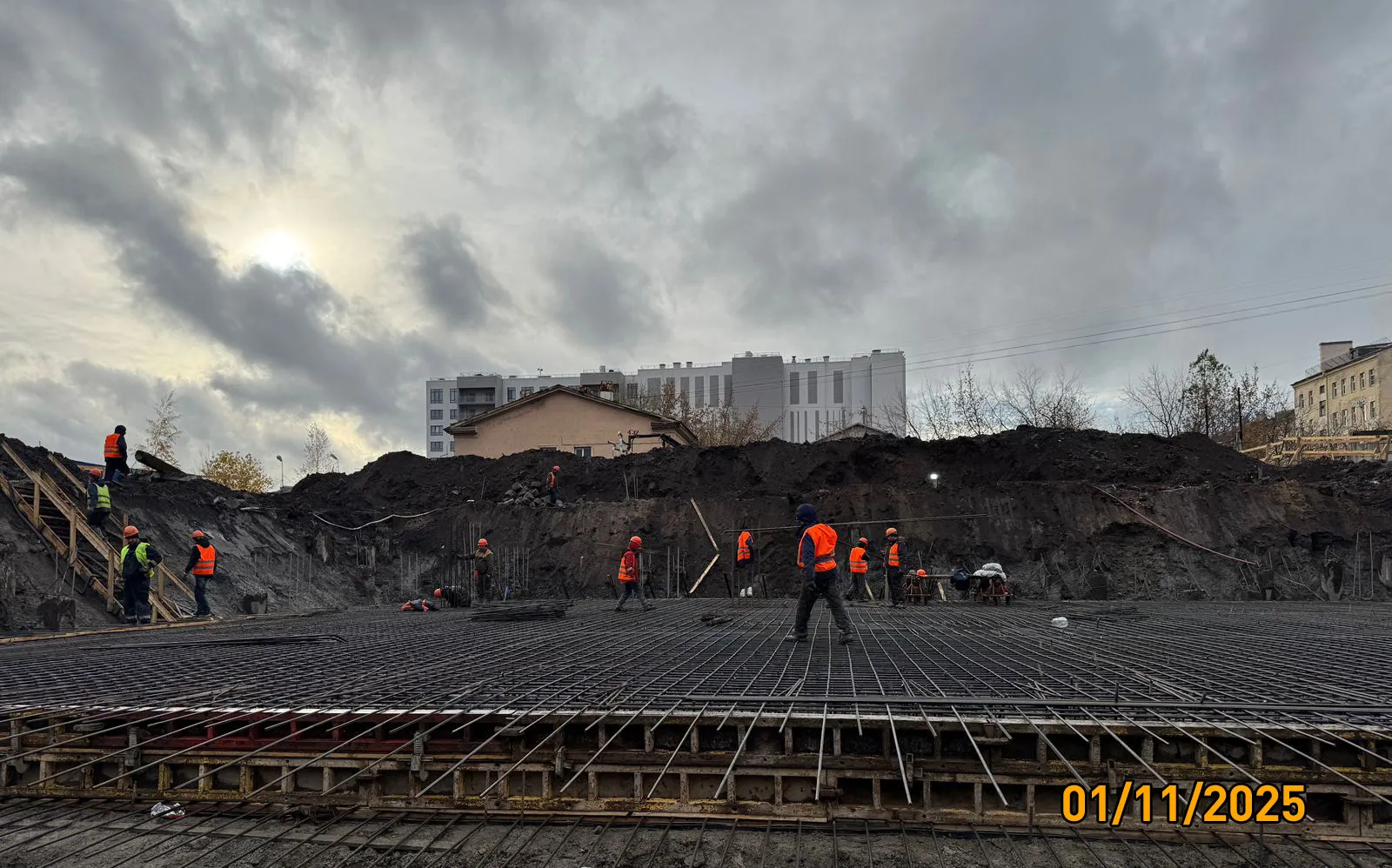 Дом на Курской ход строительства