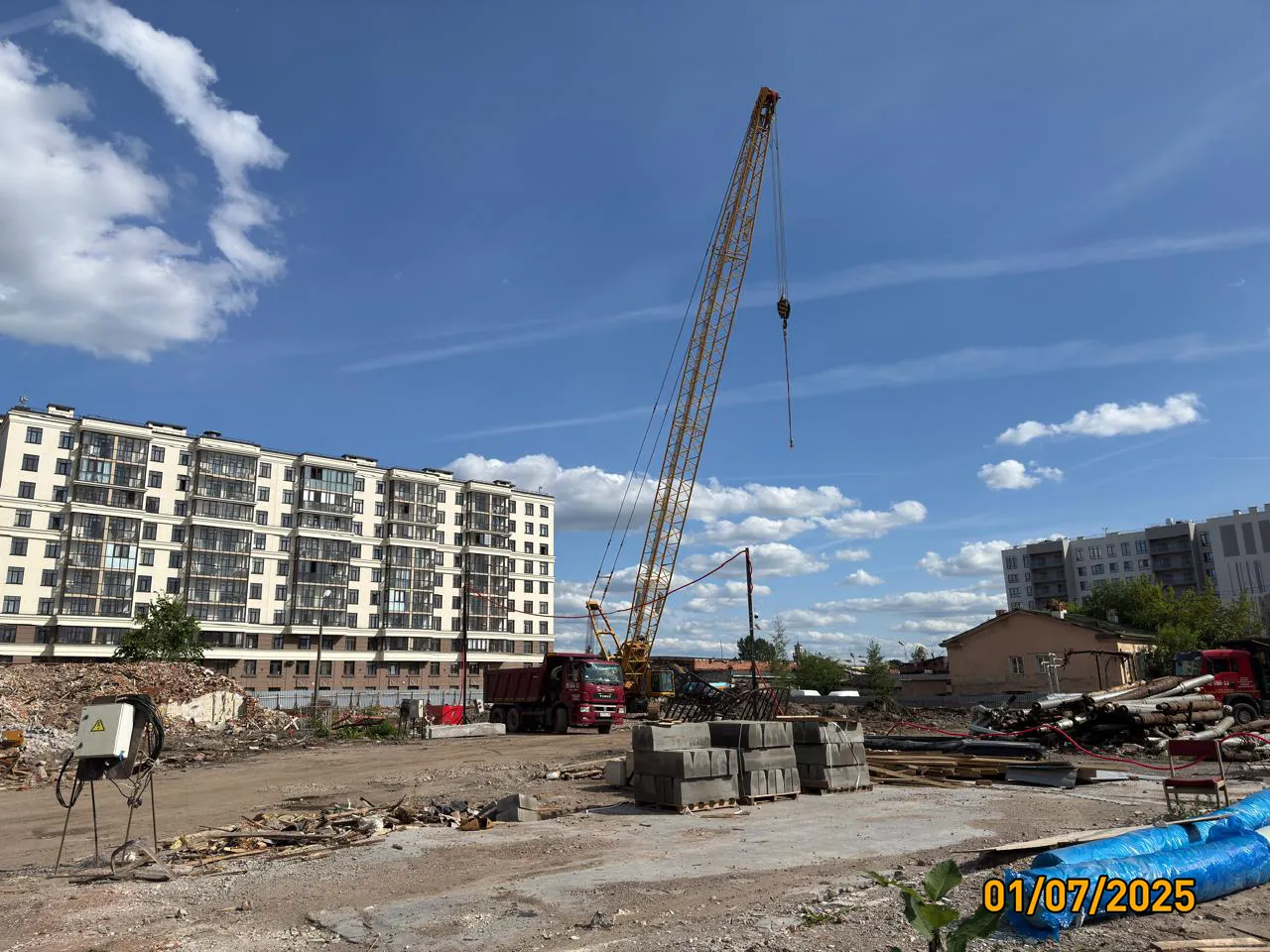 Дом на Курской ход строительства