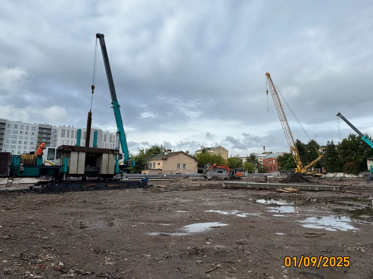 Дом на Курской ход строительства